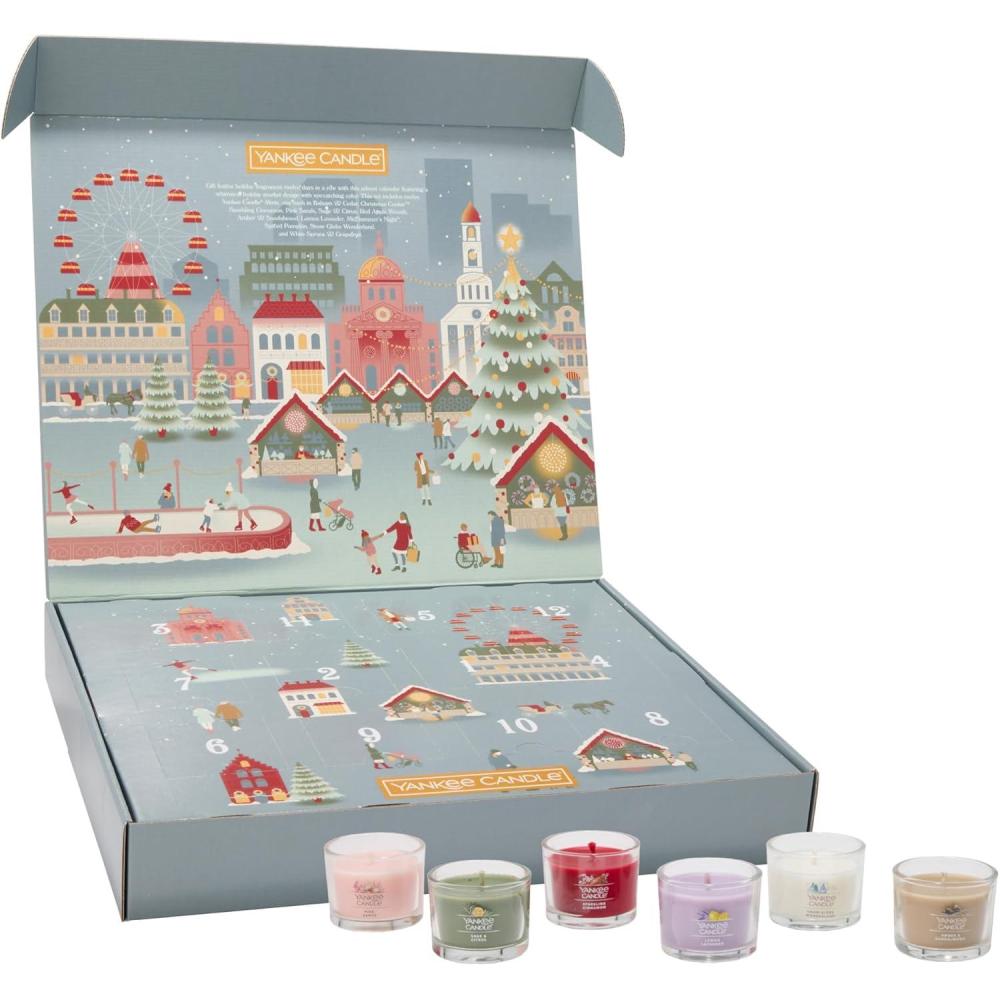 imageYankee Candle Signature Votive Mini Jars 12 Days of Christmas Candle Advent Calendar Variety Pack Natural Soy Wax Blend with Natural Fiber Wick 13 OZ Glass Jar Pack of 12Holiday 2024