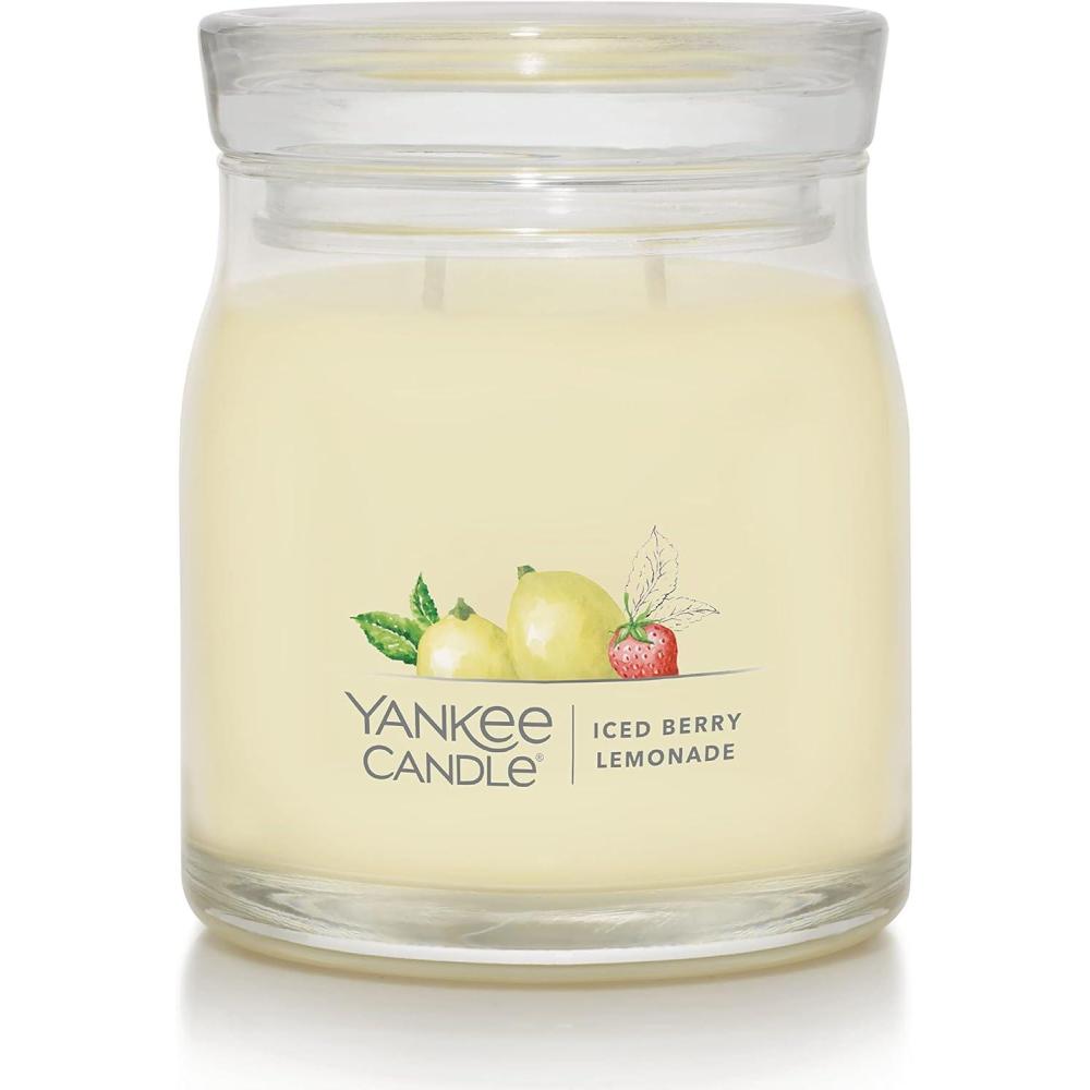 imageYankee Candle Studio Scented Candle with up to 50 Hour Burn Time Premium Plant Wax Blend for Consistent Burn 10 oz Jar Candle with Room Filling Fragrance Iced Berry LemonadeIced Berry Lemonade