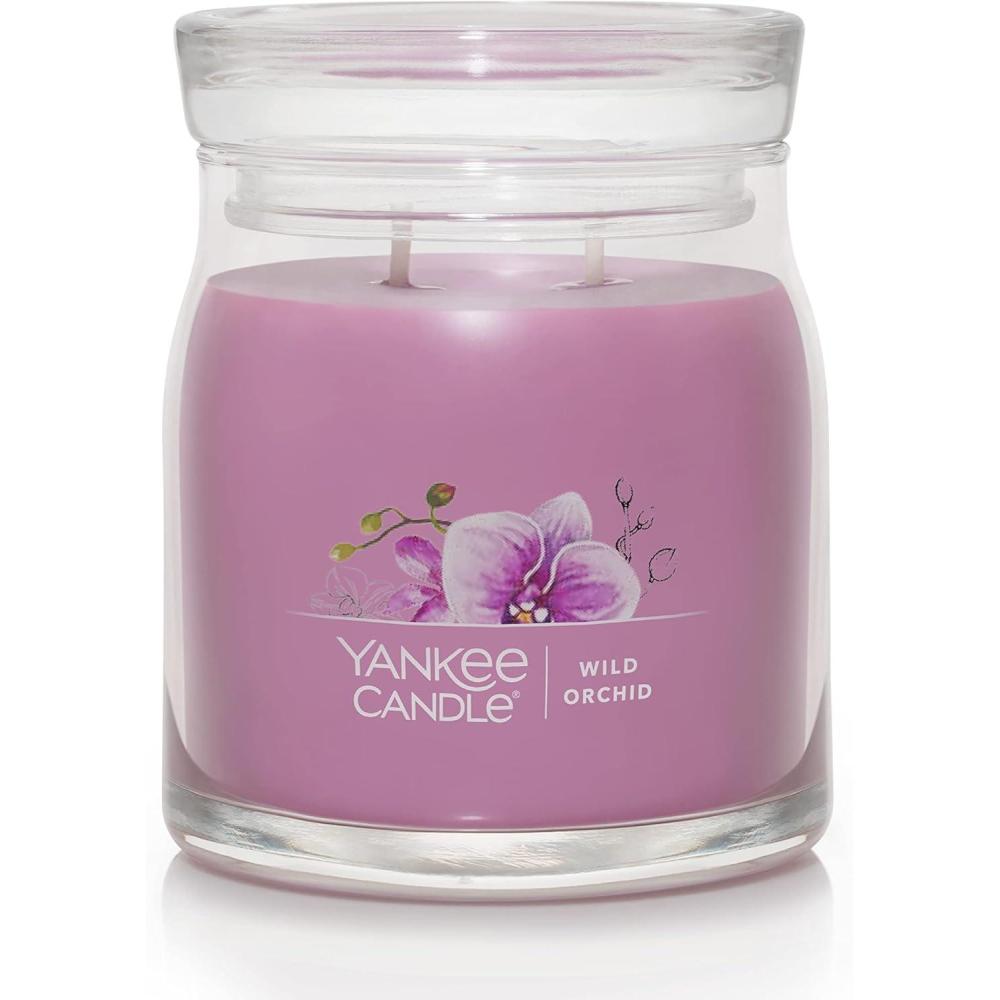 imageYankee Candle Studio Scented Candle with up to 50 Hour Burn Time Premium Plant Wax Blend for Consistent Burn 10 oz Jar Candle with Room Filling Fragrance Iced Berry LemonadeWild Orchid