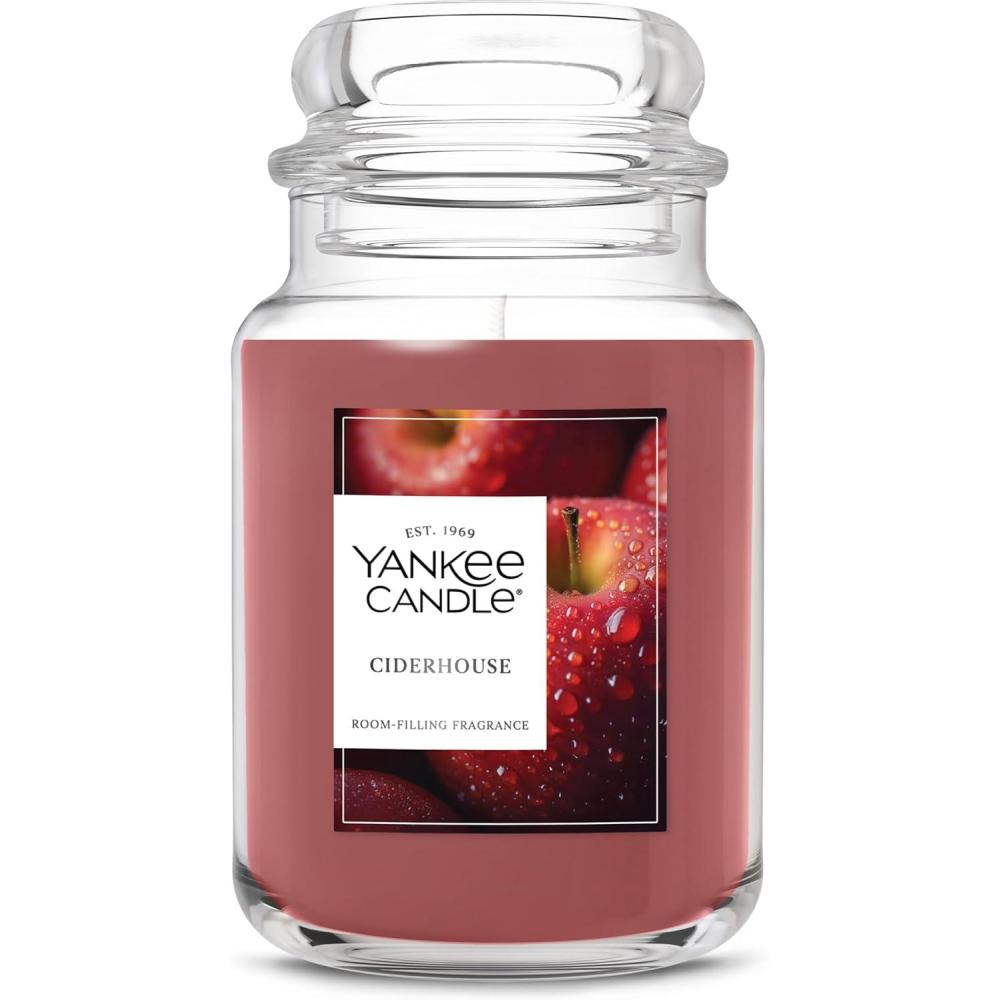 imageYankee Candle Sugared Cinnamon Apple Scented Candle 22oz Large Jar with up to 150 Hour Burn Time GiftableCiderhouse