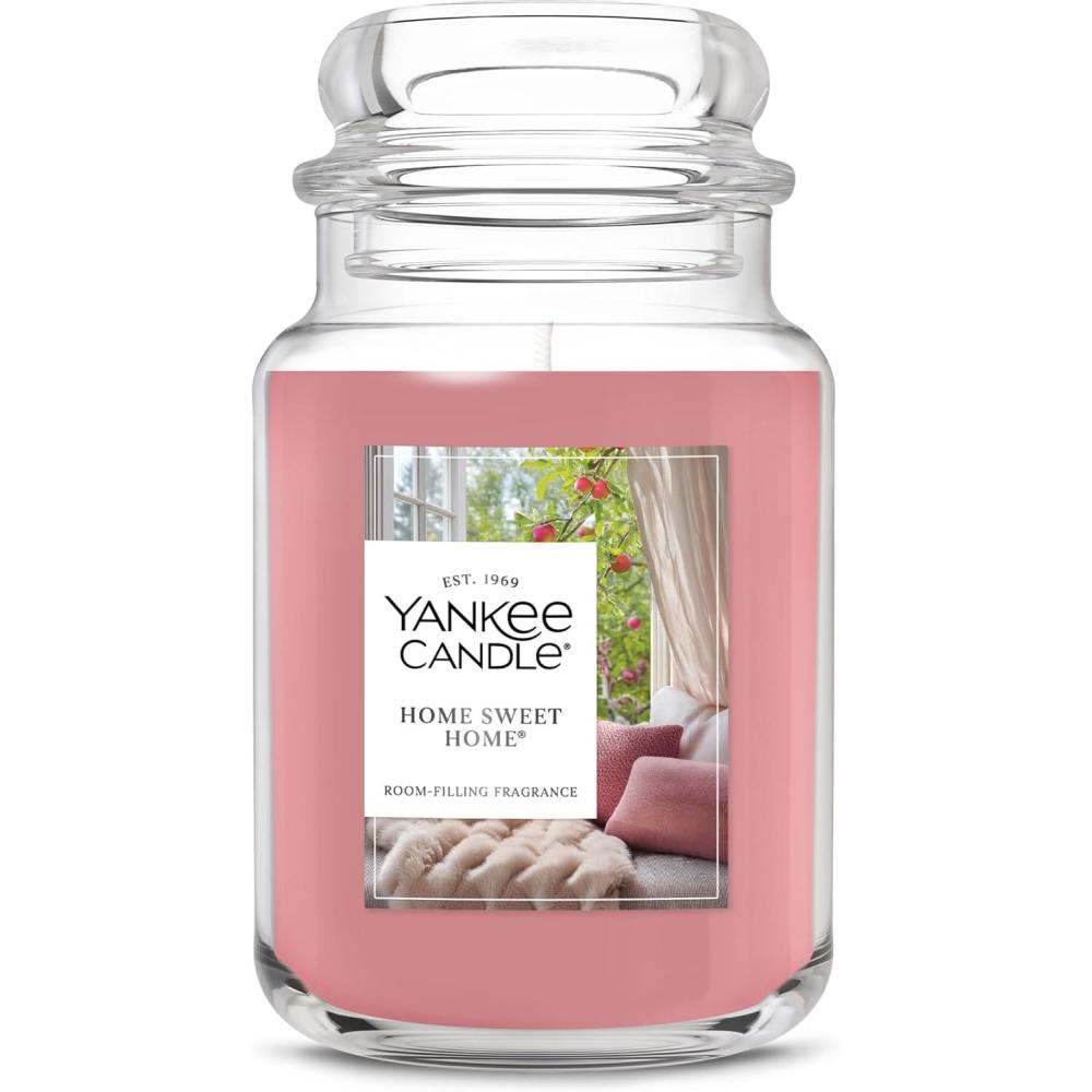imageYankee Candle Sugared Cinnamon Apple Scented Candle 22oz Large Jar with up to 150 Hour Burn Time GiftableHome Sweet Home