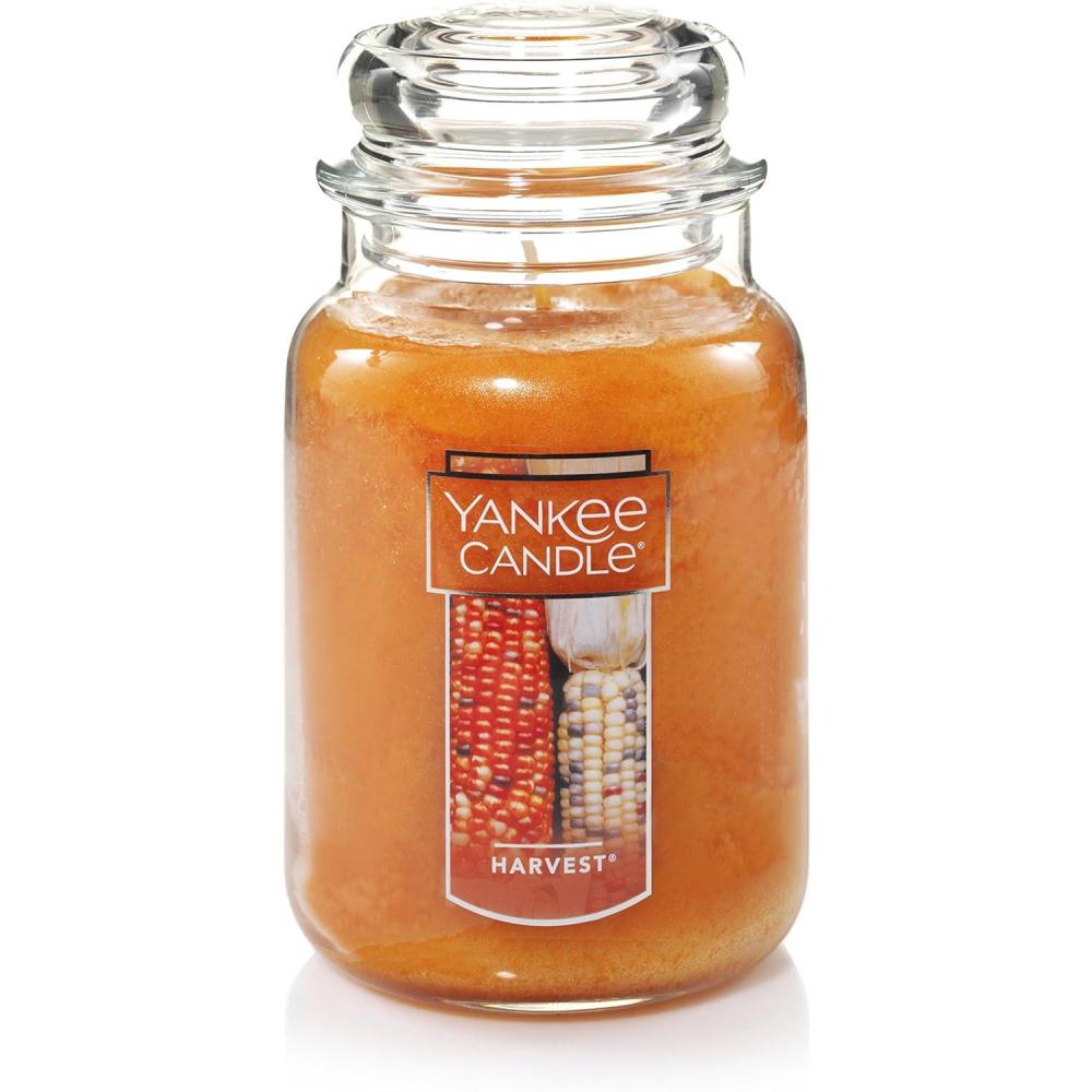 imageYankee Candle Sugared Cinnamon Apple Scented Classic 22oz Large Jar Single Wick Aromatherapy Candle Over 110 Hours of Burn Time Perfect for Fall and Autumn Home DcorHarvest