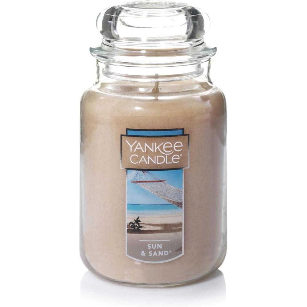 imageYankee Candle Sun ampamp Sand Scented Classic 22oz Large Jar Single Wick Candle Over 110 Hours of Burn TimeSun  Sand