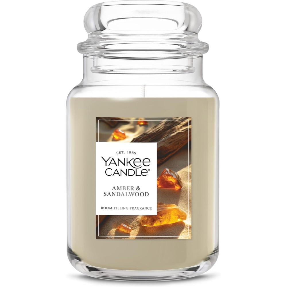 imageYankee Candle Vanilla Cupcake Scented Candle 22oz Large Jar with up to 150 Hour Burn Time Giftable BirthdaysAmber  Sandalwood