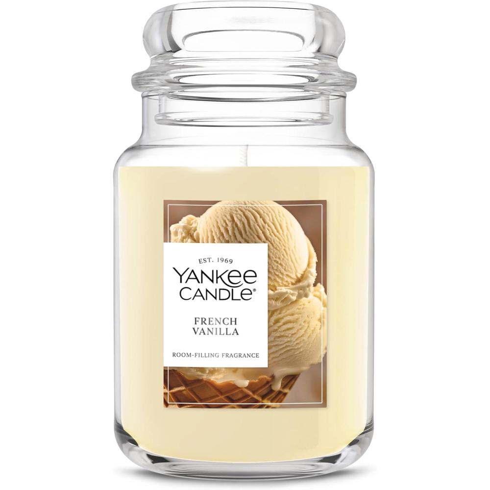 imageYankee Candle Vanilla Cupcake Scented Candle 22oz Large Jar with up to 150 Hour Burn Time Giftable BirthdaysFrench Vanilla