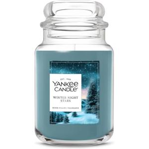Yankee Candle Balsam & Cedar, Holiday Scented Candle, 22oz Large Jar with up to 150 Hour Burn Time, Giftable(Winter Night Stars)