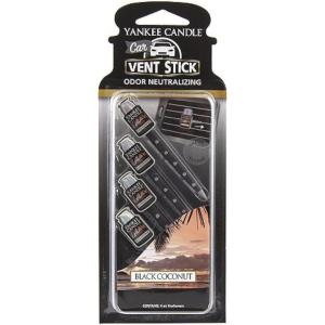 Yankee Candle Car Air Fresheners, Car Vent Stick Bahama Breeze™ Scented, Includes 4 Odor Neutralizing Sticks, Each Lasts Up To 2 Weeks(Car Vent Stick)