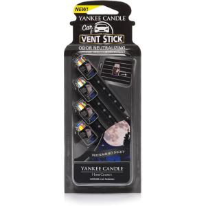 Yankee Candle Car Air Fresheners, Car Vent Stick MidSummer’s Night® Scented, Includes 4 Odor Neutralizing Sticks, Each Lasts Up To 2 Weeks(4 Count)