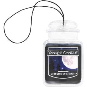 Yankee Candle Car Air Fresheners, Hanging Car Jar® Ultimate Black Cherry Scented, Neutralizes Odors Up To 30 Days(MidSummer’s Night)