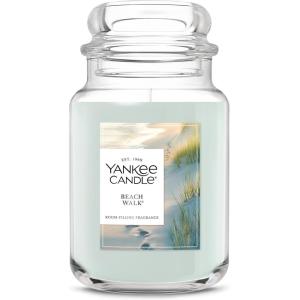 Yankee Candle Clean Cotton, Scented Candle, 22oz Large Jar with up to 150 Hour Burn Time, Giftable, Birthdays(Beach Walk)
