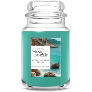 Yankee Candle Clean Cotton, Scented Candle, 22oz Large Jar with up to 150 Hour Burn Time, Giftable, Birthdays(Mediterranean Breeze)