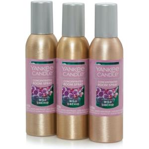 Yankee Candle Concentrated Air Freshener Room Spray, Odor Eliminator for Home, Bathroom, Pink Sands, 1.5 Oz (Pack of 3)(Wild Orchid)