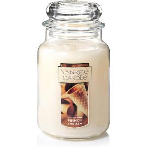Yankee Candle French Vanilla Scented Classic 22oz Large Jar Single Wick Candle Over 110 Hour Burn Time Ideal for Entertaining Personal Relaxation Gifting(French Vanilla)