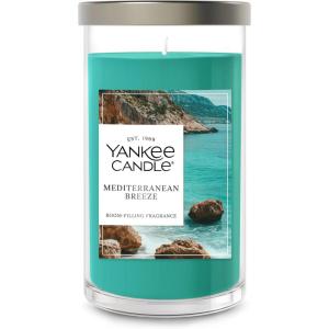 Yankee Candle Large Tumbler Scented Candle with up to 80 Hour Burn Time, Premium Plant Wax Blend for Consistent Burn, 20 oz Tumbler Candle with Room Filling Fragrance, Sicilian Lemon(Mediterranean Breeze)