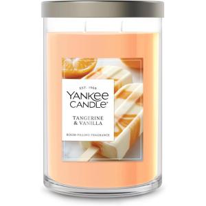 Yankee Candle Large Tumbler Scented Candle with up to 80 Hour Burn Time, Premium Plant Wax Blend for Consistent Burn, 20 oz Tumbler Candle with Room Filling Fragrance, Christmas Cookie(Tangerine & Vanilla)