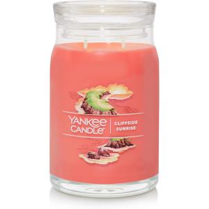 Yankee Candle Large Tumbler Scented Candle with up to 80 Hour Burn Time, Premium Plant Wax Blend for Consistent Burn, 20 oz Tumbler Candle with Room Filling Fragrance, Fresh Cut Roses(Cliffside Sunrise)