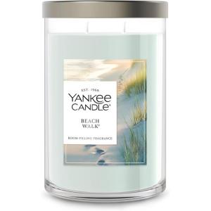 Yankee Candle Large Tumbler Scented Candle with up to 80 Hour Burn Time, Premium Plant Wax Blend for Consistent Burn, 20 oz Tumbler Candle with Room Filling Fragrance, Sicilian Lemon(Beach Walk)