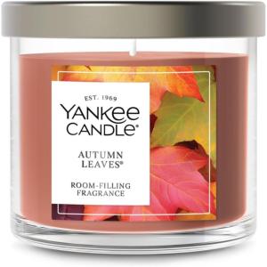 Yankee Candle Large Tumbler Scented Candle with up to 80 Hour Burn Time, Premium Plant Wax Blend for Consistent Burn, 20 oz Tumbler Candle with Room Filling Fragrance, Dried Lavender & Oak(Autumn Leaves)