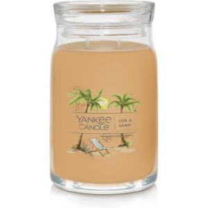 Yankee Candle Large Tumbler Scented Candle with up to 80 Hour Burn Time, Premium Plant Wax Blend for Consistent Burn, 20 oz Tumbler Candle with Room Filling Fragrance, Fresh Cut Roses(Sun & Sand)