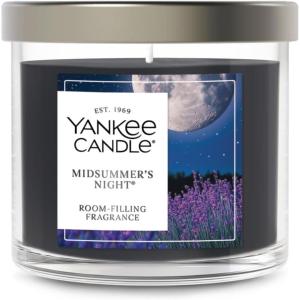 Yankee Candle Large Tumbler Scented Candle with up to 80 Hour Burn Time, Premium Plant Wax Blend for Consistent Burn, 20 oz Tumbler Candle with Room Filling Fragrance, Bayside Cedar(MidSummer’s Night)