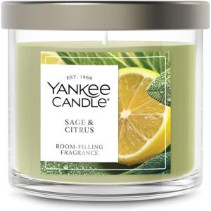 Yankee Candle Large Tumbler Scented Candle with up to 80 Hour Burn Time, Premium Plant Wax Blend for Consistent Burn, 20 oz Tumbler Candle with Room Filling Fragrance, Sicilian Lemon(Sage & Citrus)