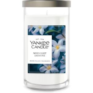 Yankee Candle Large Tumbler Scented Candle with up to 80 Hour Burn Time, Premium Plant Wax Blend for Consistent Burn, 20 oz Tumbler Candle with Room Filling Fragrance, Fresh Cut Roses(Midnight Jasmine)