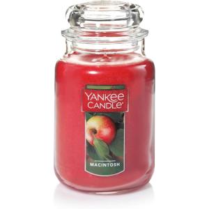 Yankee Candle Macintosh Scented, Classic 22oz Large Jar Single Wick Candle, Over 110 Hours of Burn Time(Macintosh)