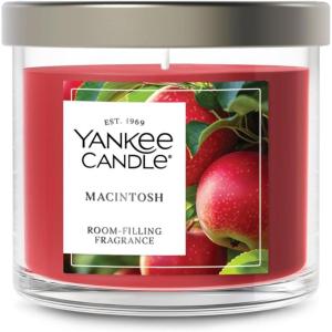 Yankee Candle Medium Pillar Scented Candle with up to 115 Hour Burn Time, Premium Plant Wax Blend for Consistent Burn, 14.25 oz Pillar Candle with Room Filling Fragrance, Pink Sands(Macintosh)