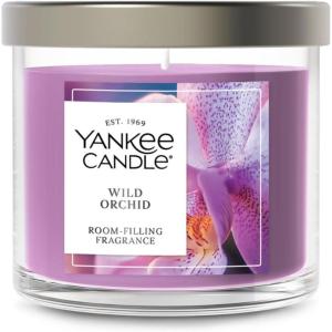 Yankee Candle Medium Pillar Scented Candle with up to 115 Hour Burn Time, Premium Plant Wax Blend for Consistent Burn, 14.25 oz Pillar Candle with Room Filling Fragrance, Pink Sands(Wild Orchid)