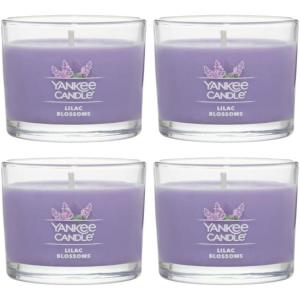 Yankee Candle Mini Jar (1.3 Ounce (Pack of 4), Pink Sands)(Lilac Blossoms)
