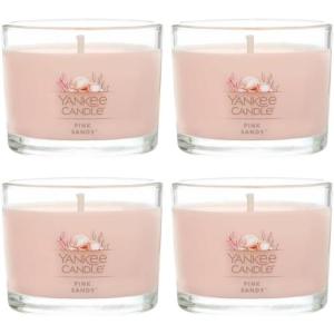 Yankee Candle Mini Jar (1.3 Ounce (Pack of 4), Pink Sands)(Pink Sands)