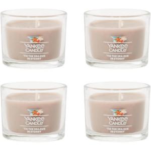 Yankee Candle Mini Jar (1.3 Ounce (Pack of 4), Pink Sands)(Tis The Sea-Sun In Sydney)