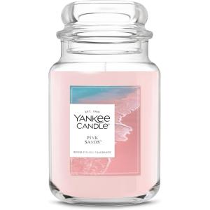 Yankee Candle Pink Sands, Scented Candle, 22oz Large Jar with up to 150 Hour Burn Time, Giftable, Birthdays(Pink Sands)