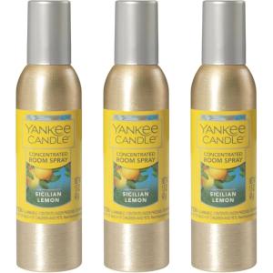 Yankee Candle Room Spray Mystery Box – 4 Pack Assorted Scents – Long Lasting Home & Car Air Freshener, Odor Eliminator, Room Deodorizer, 1.5 oz Each (4 Sprays Total)(Sicilian Lemon)