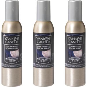 Yankee Candle Room Spray Mystery Box – 4 Pack Assorted Scents – Long Lasting Home & Car Air Freshener, Odor Eliminator, Room Deodorizer, 1.5 oz Each (4 Sprays Total)(Midsummer’s Night)