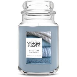 Yankee Candle Sage & Citrus, Scented Candle, 22oz Large Jar with up to 150 Hour Burn Time, Giftable, Birthdays(Warm Luxe Cashmere)
