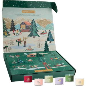 Yankee Candle Signature Votive Mini Jars 12 Days of Christmas Candle Advent Calendar Variety Pack, Natural Soy Wax Blend with Natural Fiber Wick, 1.3 OZ Glass Jar (Pack of 12)(Holiday 2025)