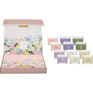 Yankee Candle Signature Votive Mini Jars 12 Days of Christmas Candle Advent Calendar Variety Pack, Natural Soy Wax Blend with Natural Fiber Wick, 1.3 OZ Glass Jar (Pack of 12)(Mother’s Day)