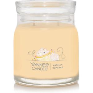 Yankee Candle Studio Scented Candle with up to 50 Hour Burn Time, Premium Plant Wax Blend for Consistent Burn, 10 oz Jar Candle with Room Filling Fragrance, Amber & Sandalwood(Vanilla Cupcake)