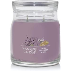 Yankee Candle Studio Scented Candle with up to 50 Hour Burn Time, Premium Plant Wax Blend for Consistent Burn, 10 oz Jar Candle with Room Filling Fragrance, Amber & Sandalwood(Dried Lavender & Oak)