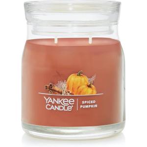 Yankee Candle Studio Scented Candle with up to 50 Hour Burn Time, Premium Plant Wax Blend for Consistent Burn, 10 oz Jar Candle with Room Filling Fragrance, Spiced Pumpkin(Spiced Pumpkin)