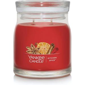 Yankee Candle Studio Scented Candle with up to 50 Hour Burn Time, Premium Plant Wax Blend for Consistent Burn, 10 oz Jar Candle with Room Filling Fragrance, Spiced Pumpkin(Kitchen Spice)