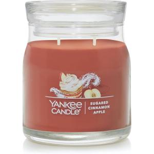 Yankee Candle Studio Scented Candle with up to 50 Hour Burn Time, Premium Plant Wax Blend for Consistent Burn, 10 oz Jar Candle with Room Filling Fragrance, Spiced Pumpkin(Sugared Cinnamon Apple)