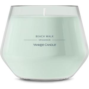 Yankee Candle Studio Scented Candle with up to 50 Hour Burn Time, Premium Plant Wax Blend for Consistent Burn, 10 oz Jar Candle with Room Filling Fragrance, Balsam & Cedar(Beach Walk)
