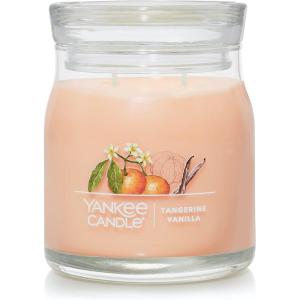 Yankee Candle Studio Scented Candle with up to 50 Hour Burn Time, Premium Plant Wax Blend for Consistent Burn, 10 oz Jar Candle with Room Filling Fragrance, Amber & Sandalwood(Tangerine & Vanilla)