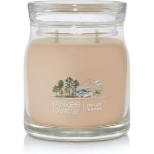 Yankee Candle Studio Scented Candle with up to 50 Hour Burn Time, Premium Plant Wax Blend for Consistent Burn, 10 oz Jar Candle with Room Filling Fragrance, Iced Berry Lemonade(Seaside Woods)