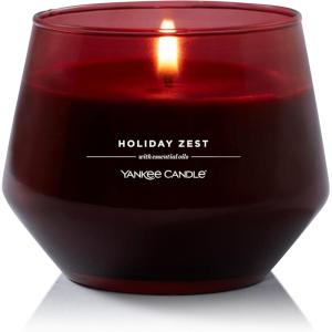 Yankee Candle Studio Scented Candle with up to 50 Hour Burn Time, Premium Plant Wax Blend for Consistent Burn, 10 oz Jar Candle with Room Filling Fragrance, Spiced Pumpkin(Holiday Zest)