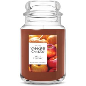 Yankee Candle Sugared Cinnamon Apple, Scented Candle, 22oz Large Jar with up to 150 Hour Burn Time, Giftable(Apple Pumpkin)