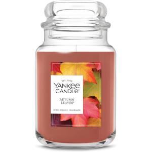 Yankee Candle Sugared Cinnamon Apple, Scented Candle, 22oz Large Jar with up to 150 Hour Burn Time, Giftable(Autumn Leaves)