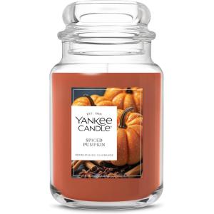 Yankee Candle Sugared Cinnamon Apple, Scented Candle, 22oz Large Jar with up to 150 Hour Burn Time, Giftable(Spiced Pumpkin)